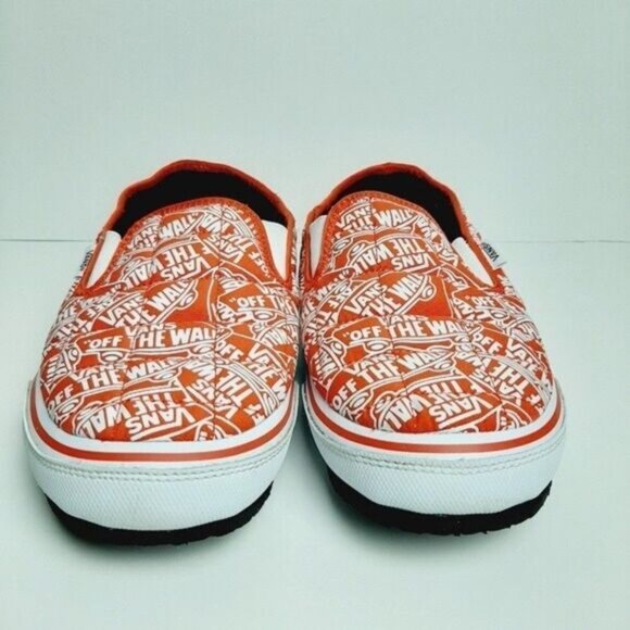 VANS / Slip-Er 2 Quilted Slipper Slip-on Sneaker Shoe Red & White Logo Sz 9.5 - Picture 6 of 16
